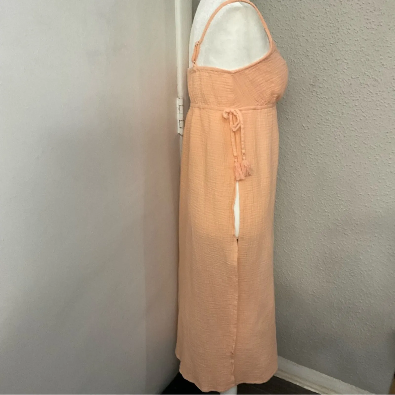 Xhilaration Peach Coverup M Resortwear Bohemian Swim Mermaid Vacation Beach - Image 4