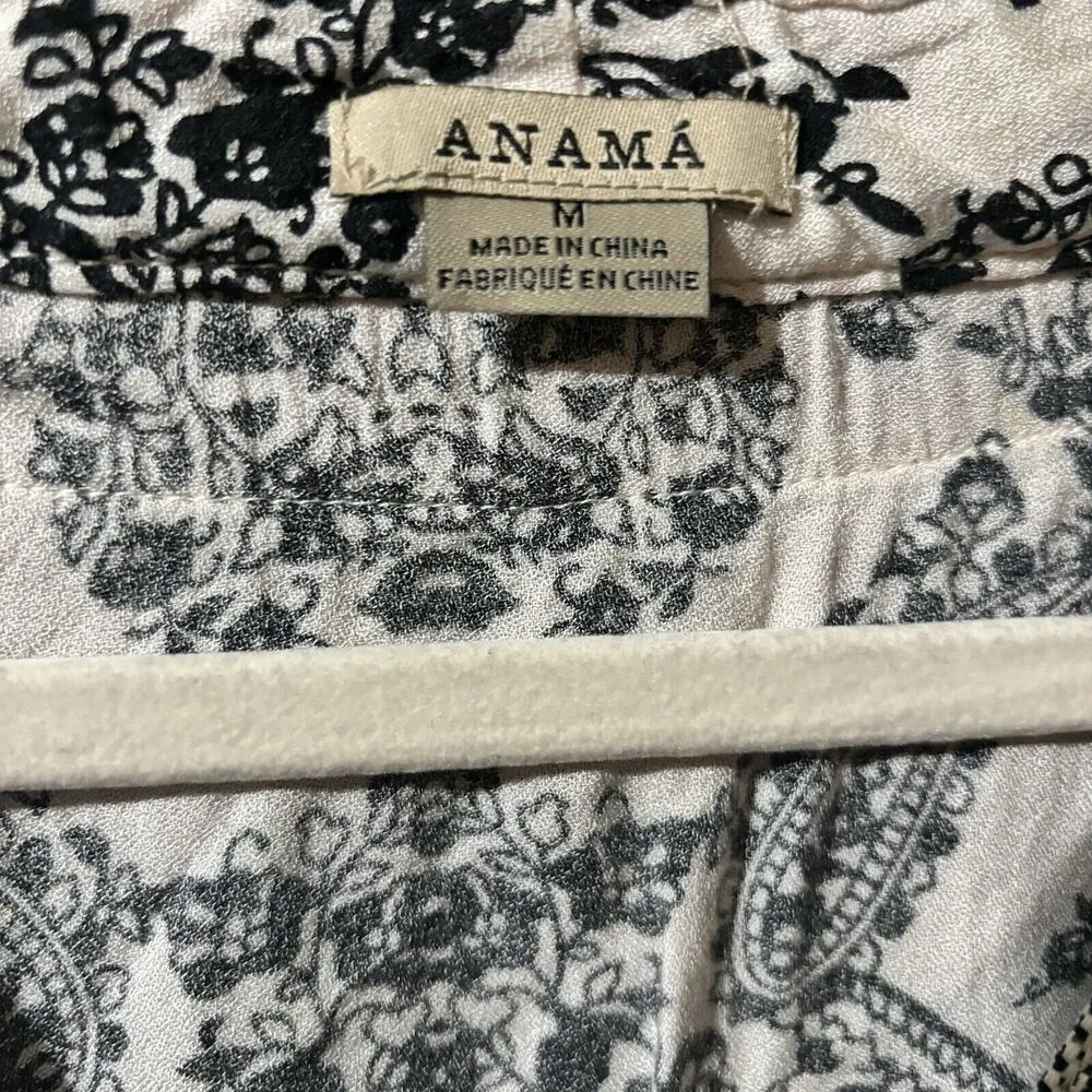 Anama Anthropologie Tunic Top Womens Medium Multicolor Paisley Boho Blouse - Image 6