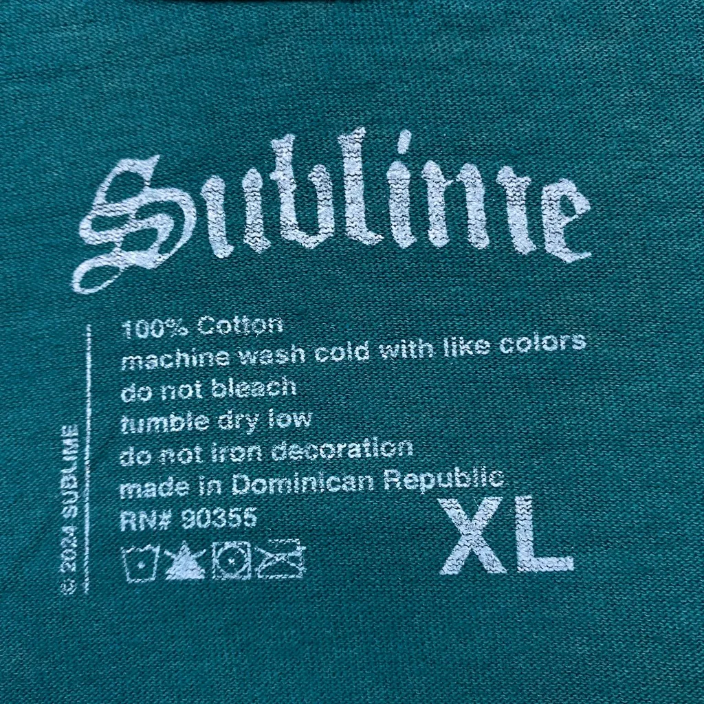 Sublime 40oz to Freedom Rock Band Mineral Wash T-Shirt Size Extra Large - Image 4