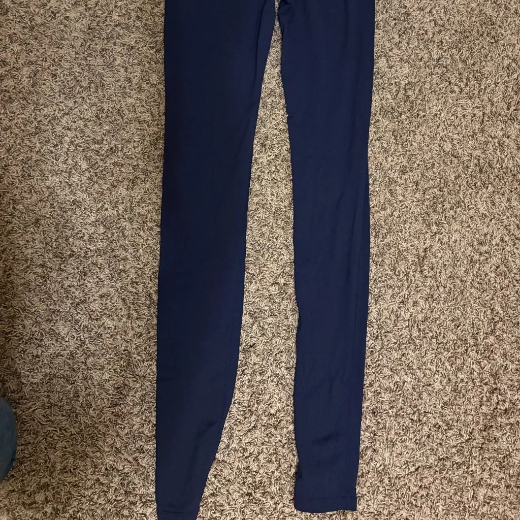 Yogipace Leggings Small Navy Blue Pull On Full Length Nylon Elastane Blend Solid - Image 3