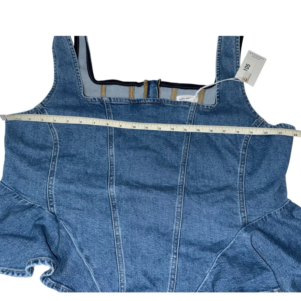 Good American Denim Peplum Corset Top – Size 2XL (NWT 2026 Sample) - Image 3