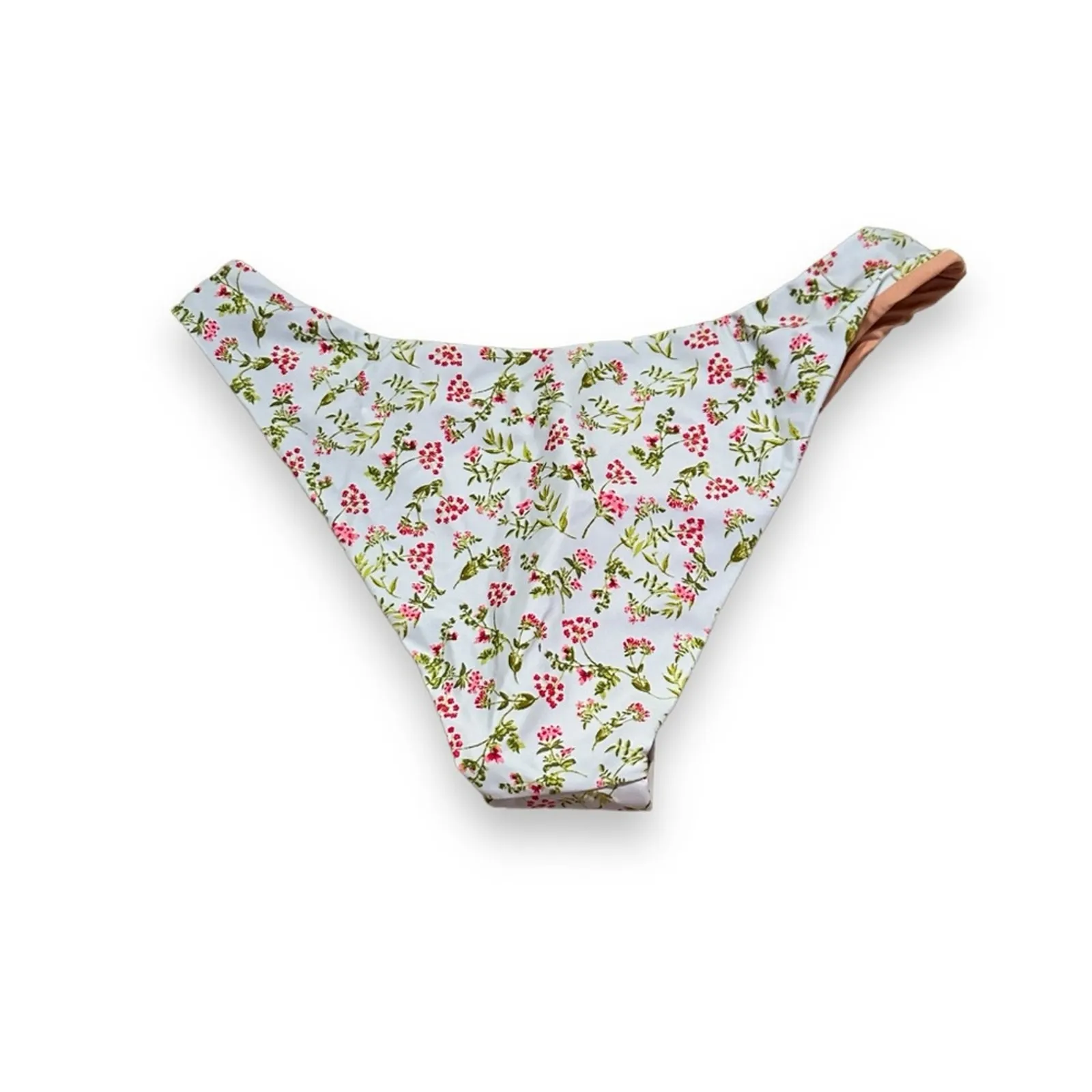 J. Crew Curved-Waist Cheeky Bikini Bottom in Cloud Meadow Floral‎ Sz M NEW - Image 3