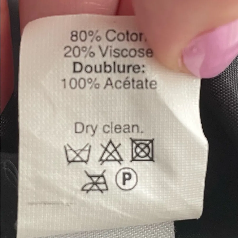 Madewell tweed textured A-line gray black lined ruffle mini skirt, size 0 summer - Image 7