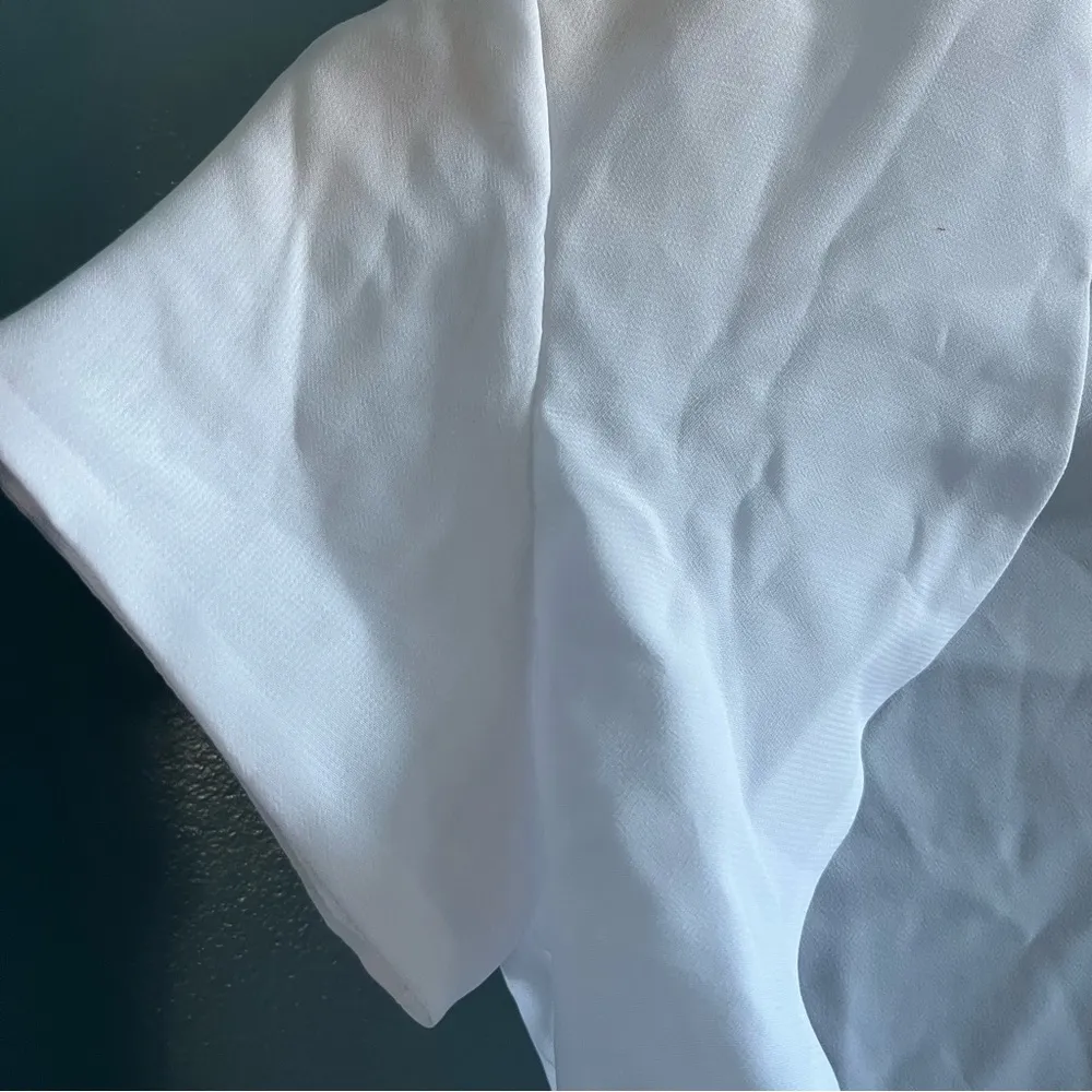 Modern Maids Collection White Rhinestone High Low Dress with Bolero Styl… Size 2 - Image 9