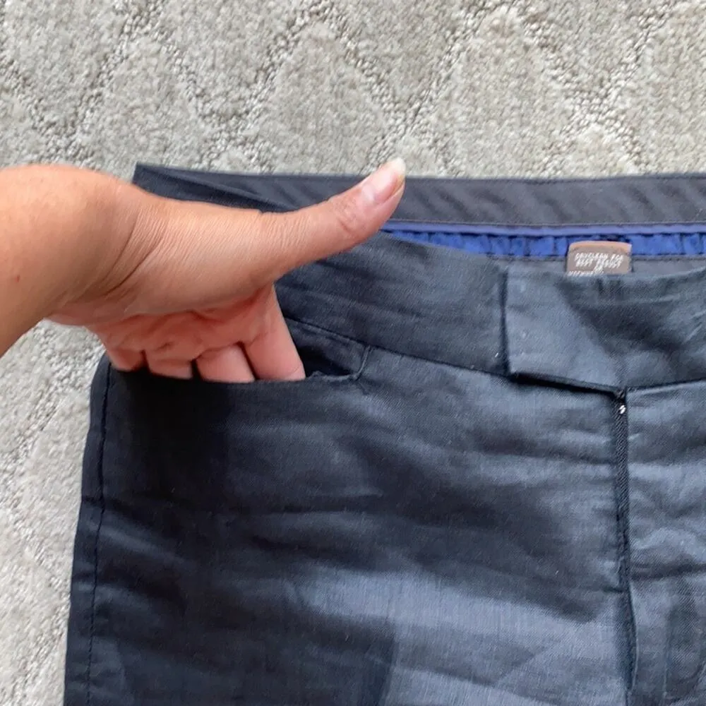 Merona linen dress pants polyester lining minimalist career office sz 4 - Image 3