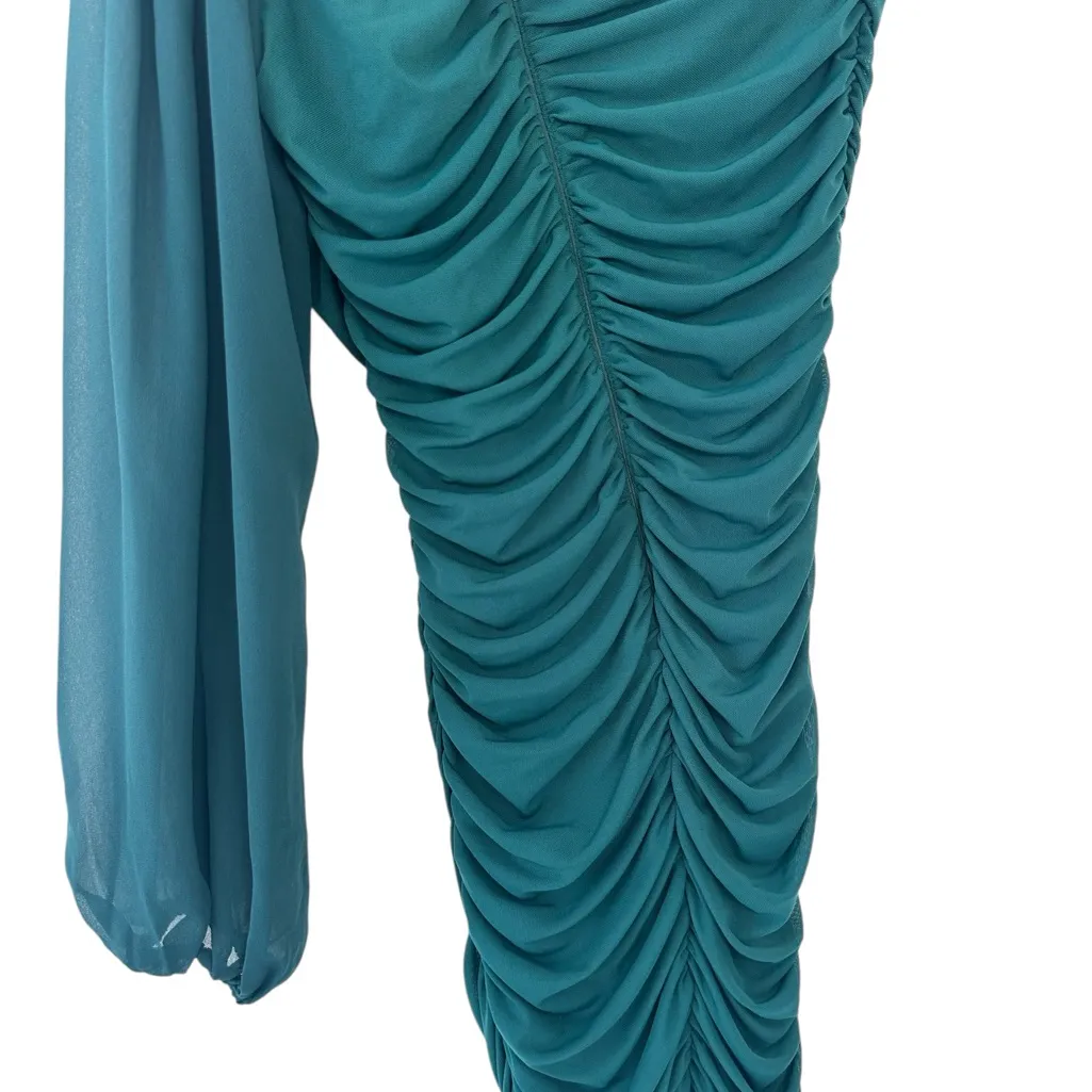 Hello Molly Teal Dress with Pink Tag - Image 3