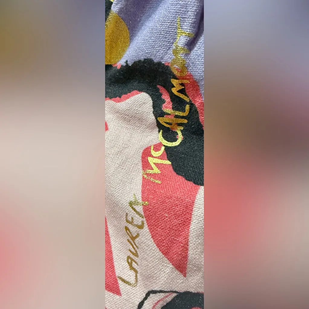 RARE ASOS Black Lauren McCalmont‎ Foil Spot Graffiti Print Dress Artist Collab 6 Pink - Image 4