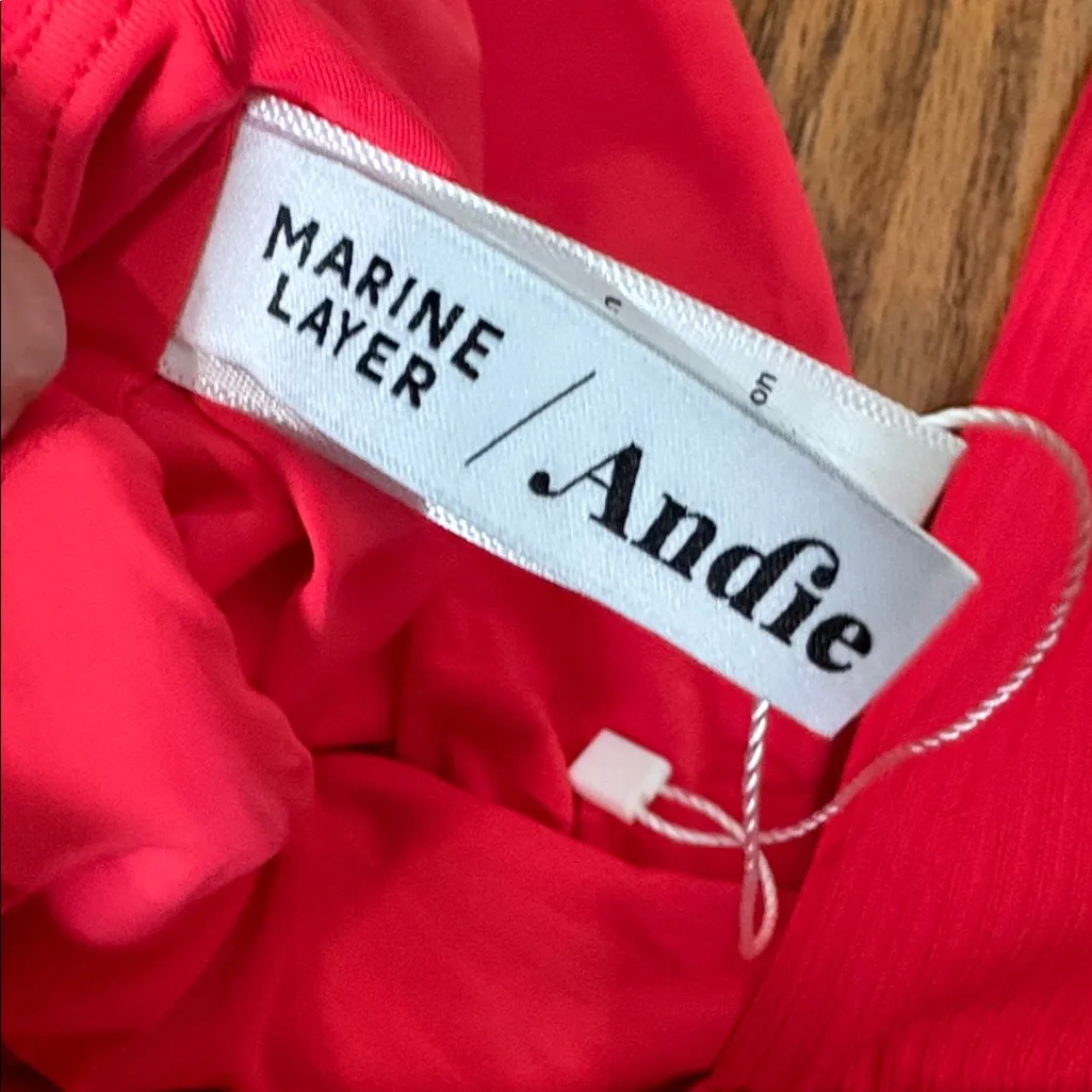 Andie Marine Layer Augustine One Piece Swimsuit Hibiscus‎ Medium NWOT - Image 5