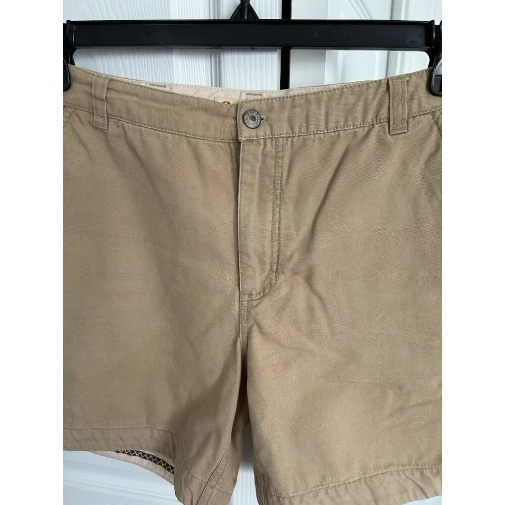 Sportif USA Womens Shorts 100% Organic Cotton Mid Rise Tan/Beige Size 8 Tan - Image 2