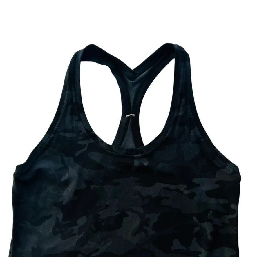 Lululemon Cool Racerback Tank Top Deep Coal Camo Size 12 Nulu Yoga Gym - Image 3