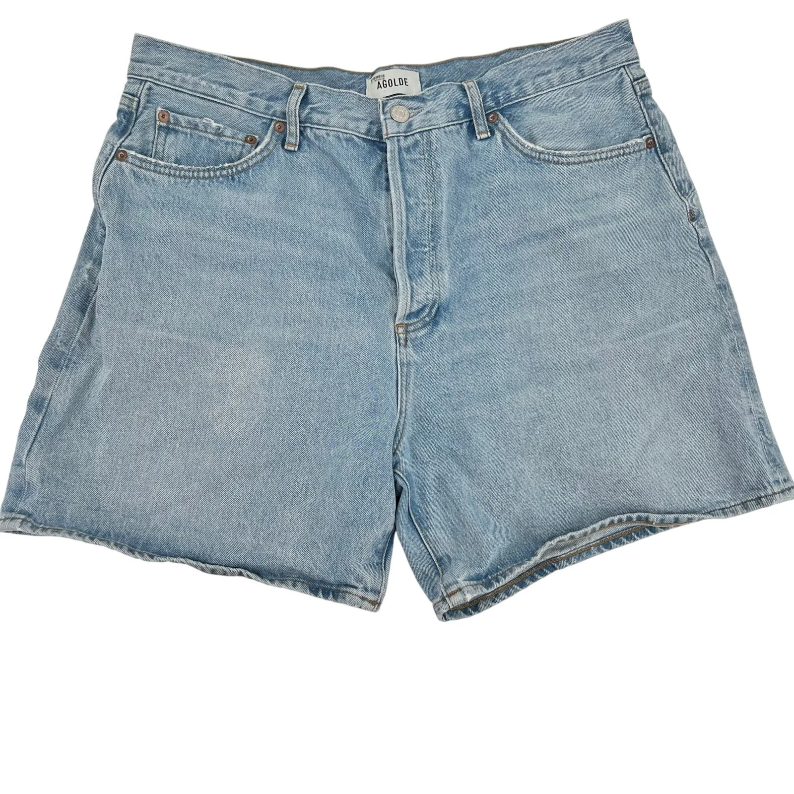 Agolde AGOLDE DAME jean denim SHORTS IN COAX revolve style a221-1206 size 32/ 14 - Image 2