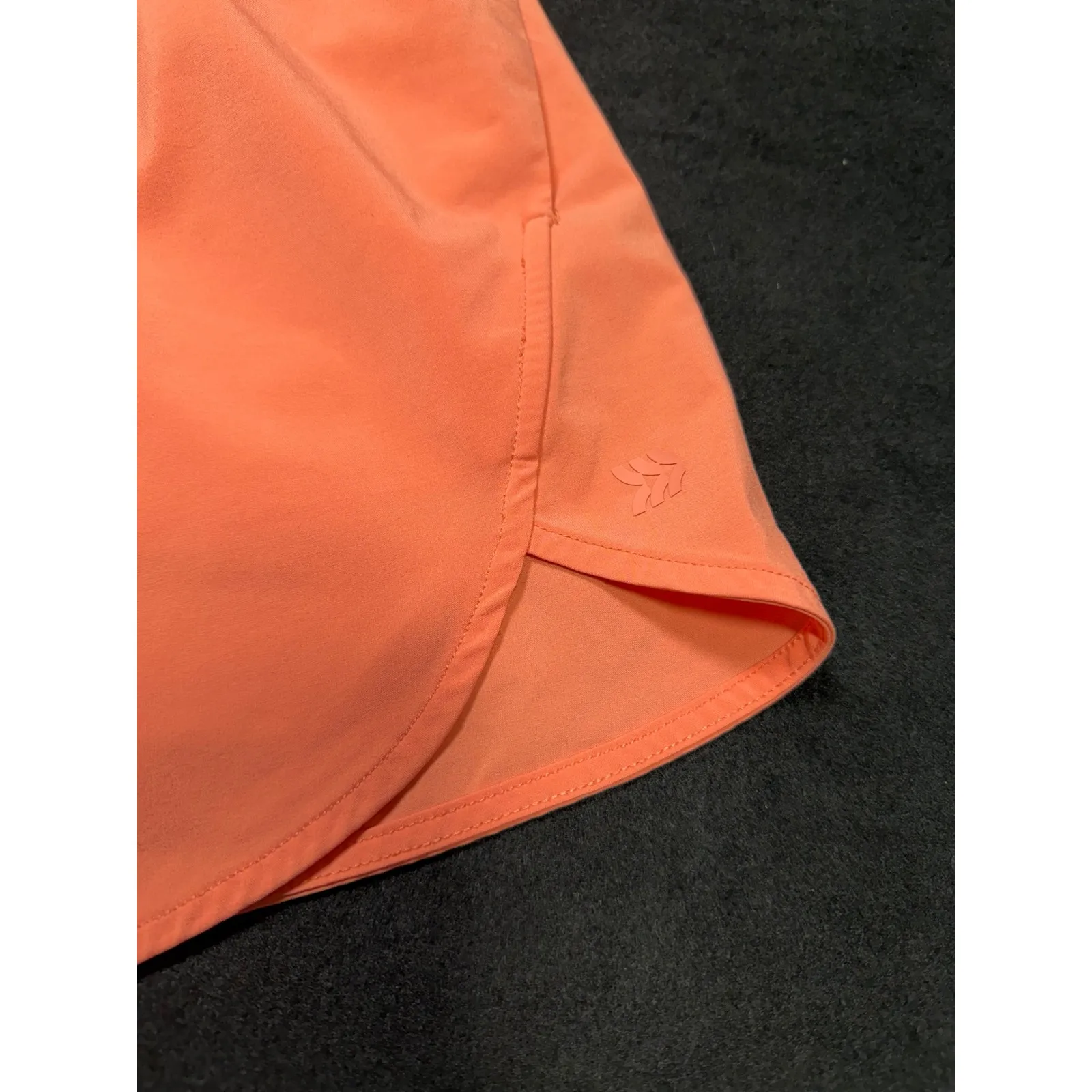 All in Motion Womens Athletic Shorts Orange Elastic Waist Drawstring Size L - Image 2