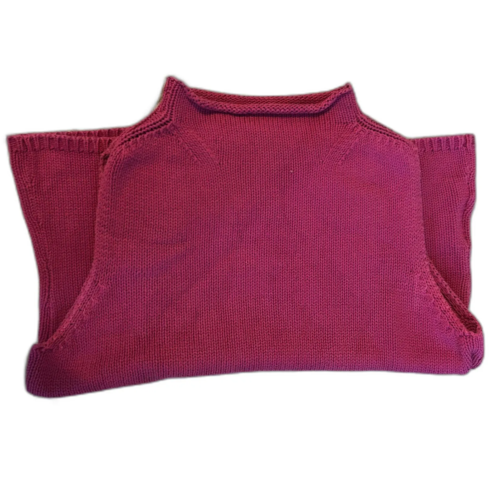 Vintage Karen Scott 100% Cotton mock neck knit sweater vest Size L - Image 5