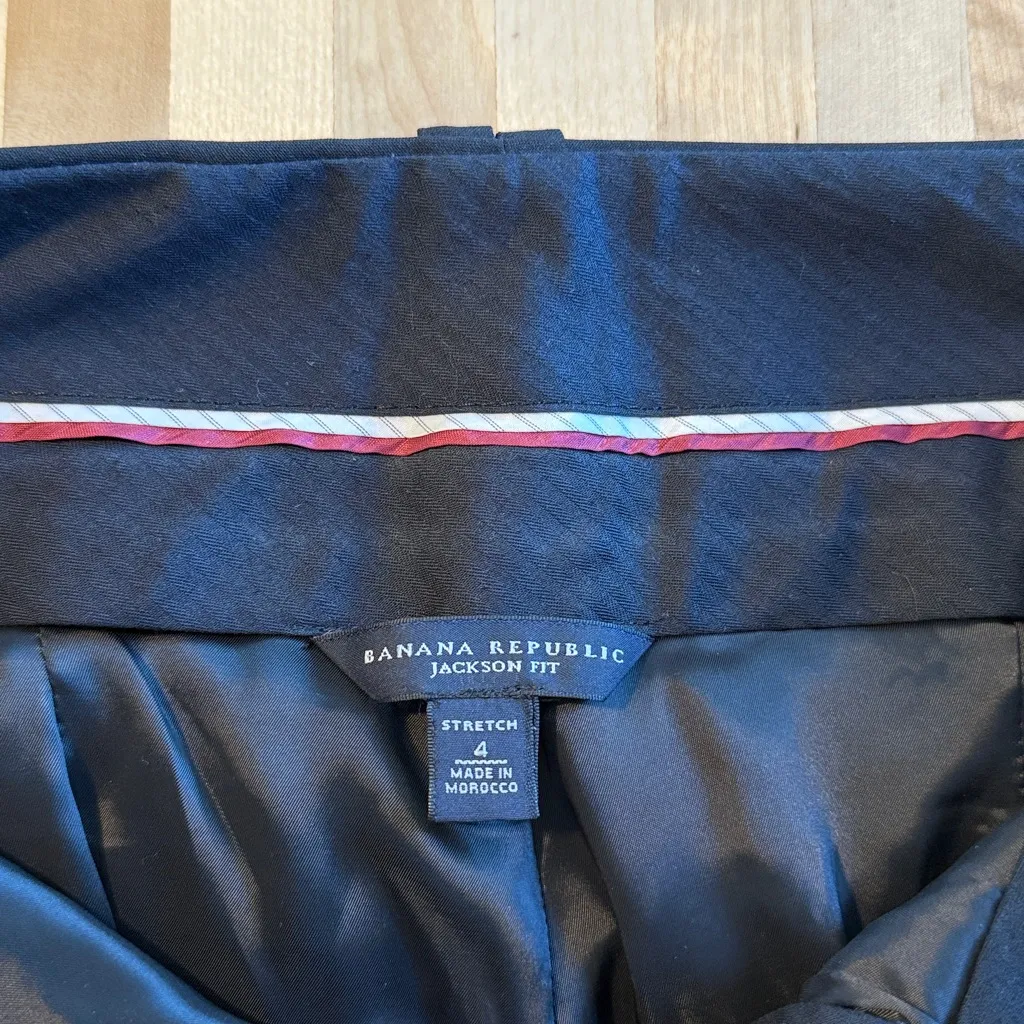 Banana Republic Jackson Fit Stretch Wool Mid-Rise Woven Career Dress Pant Trouse - Image 7