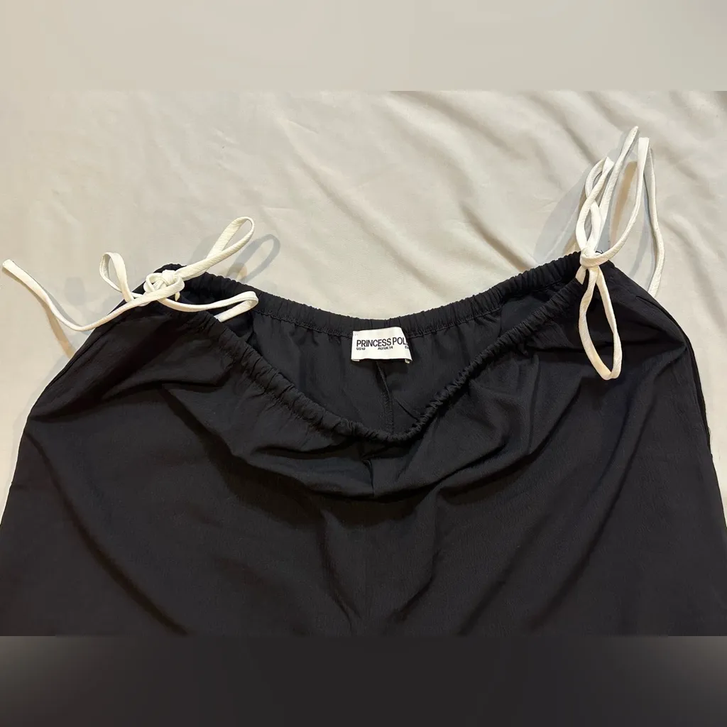 Princess Polly Black Wide-Leg Pants with Side Drawstrings - Image 5