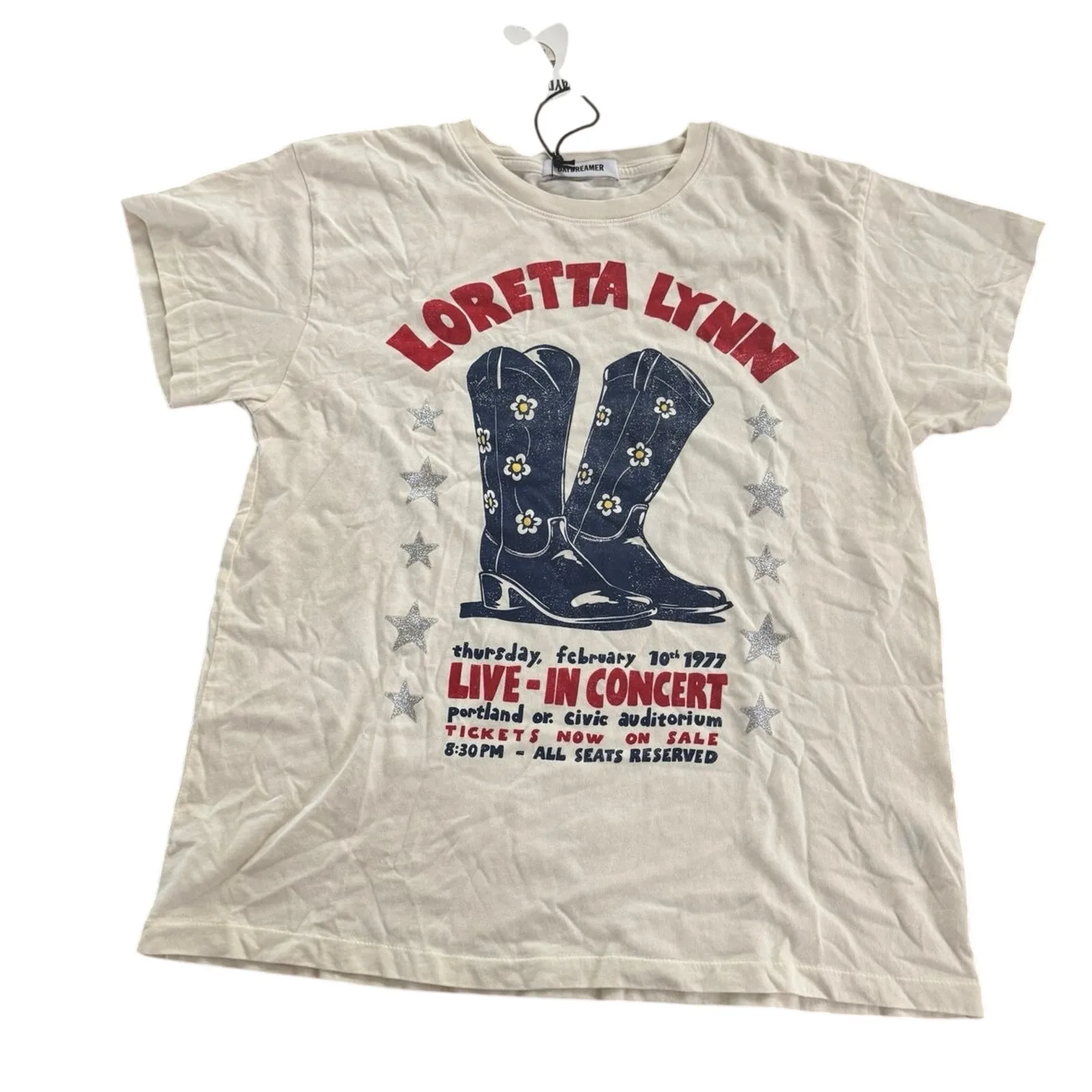 DAYDREAMER Loretta Lynn In Concert Tour Tee, Size M, New with Tag MSRP $85 - Image 13