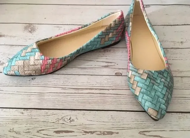 Pastel Woven Flats, Size 7 Multiple - Image 3