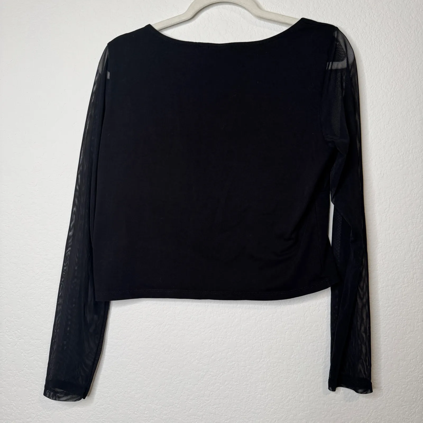 ASOS Black Long Sleeve Crop Top - Image 4