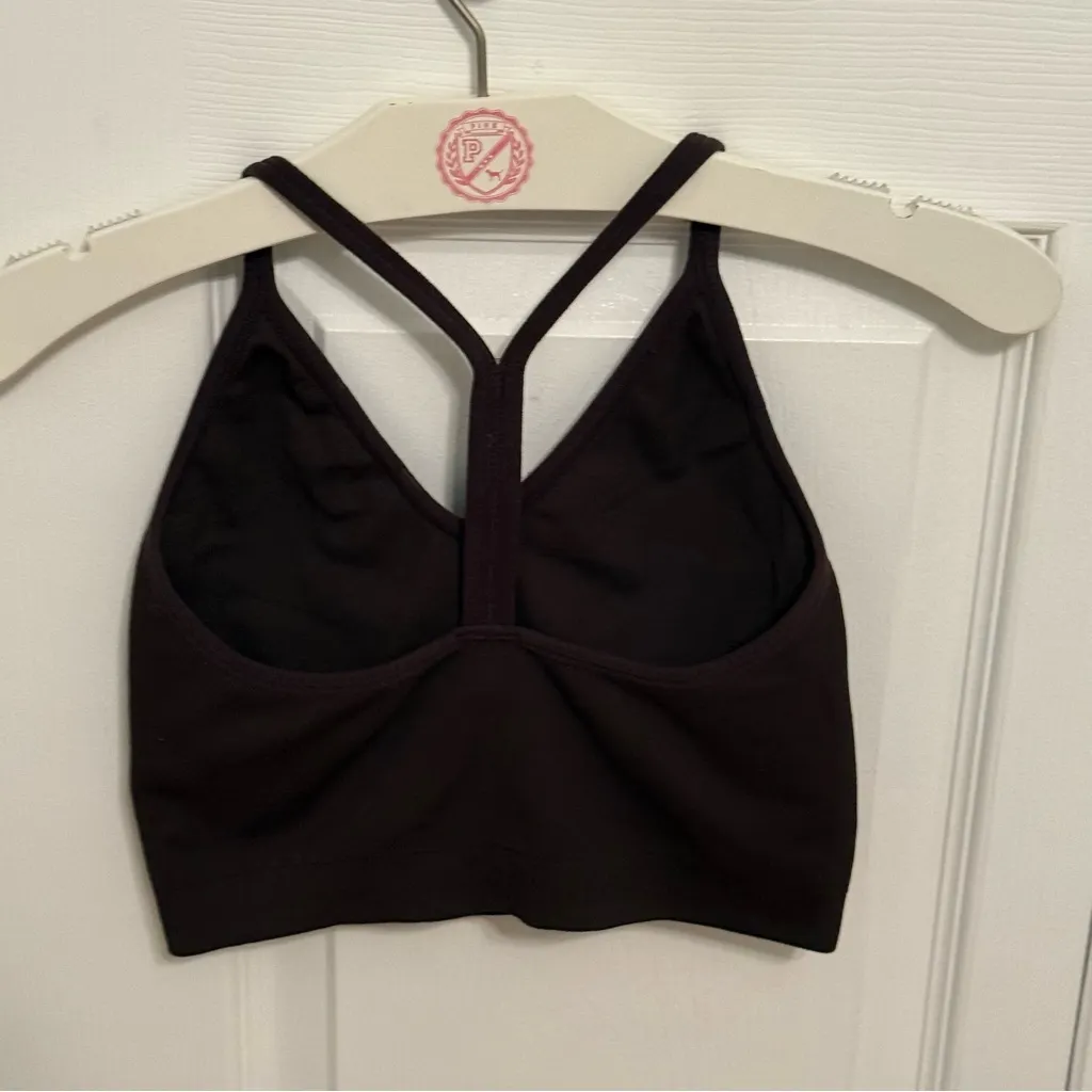 Set Active Sculptflex Ribbed V Bra in Espresso - Image 3