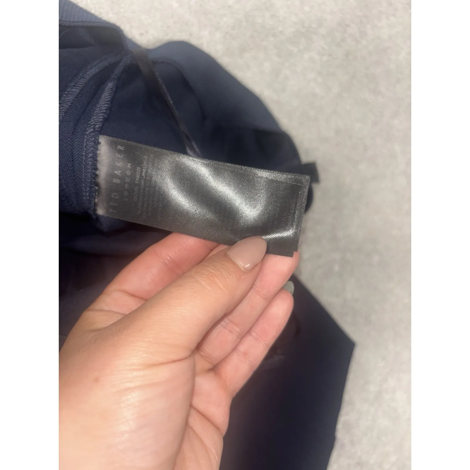 womens ted baker button accent navy dress pant trouser ponte size‎ 1 Slim Fit - Image 6