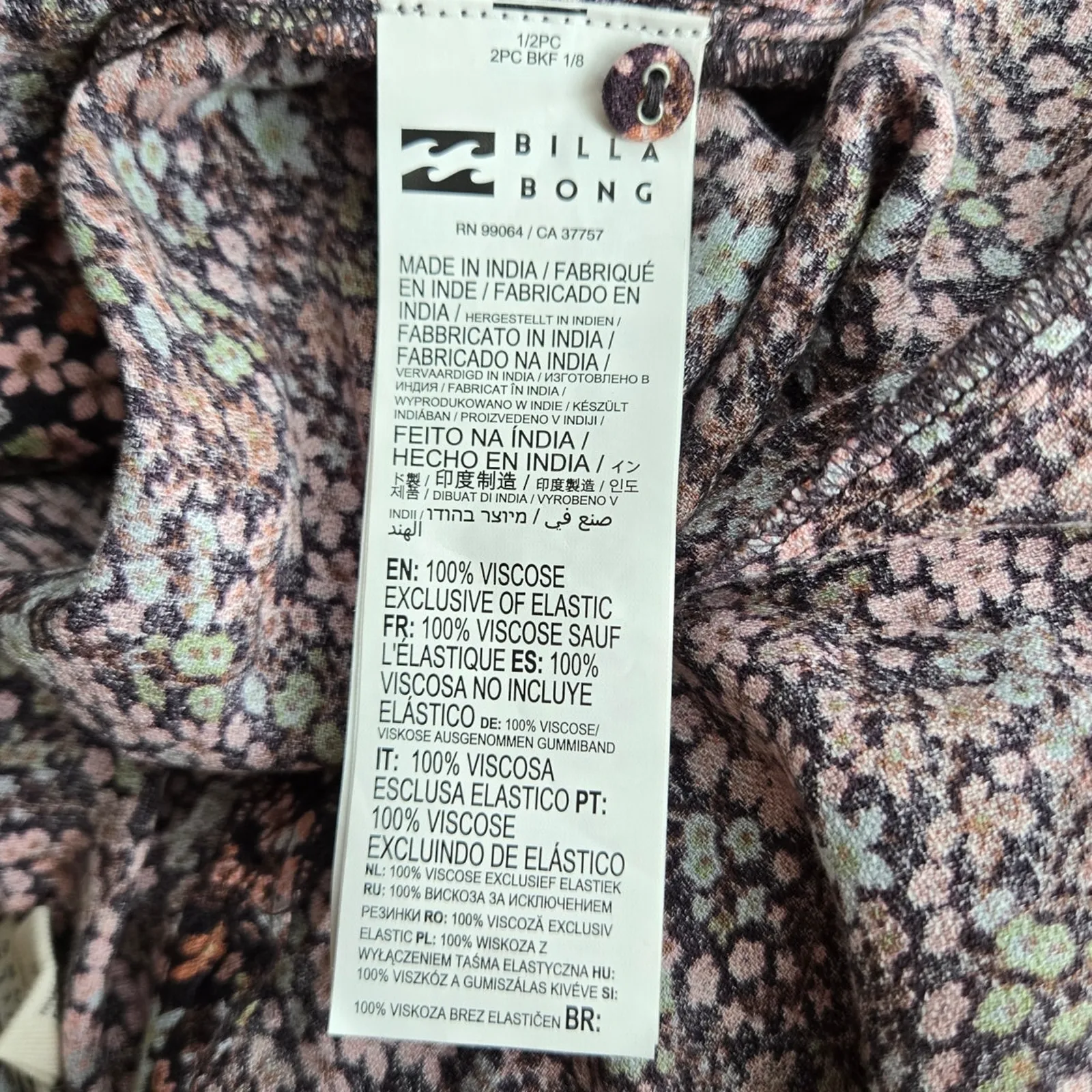 NWT Billabong Bright Skies Mini Dress Floral in Sizes XS - Image 11