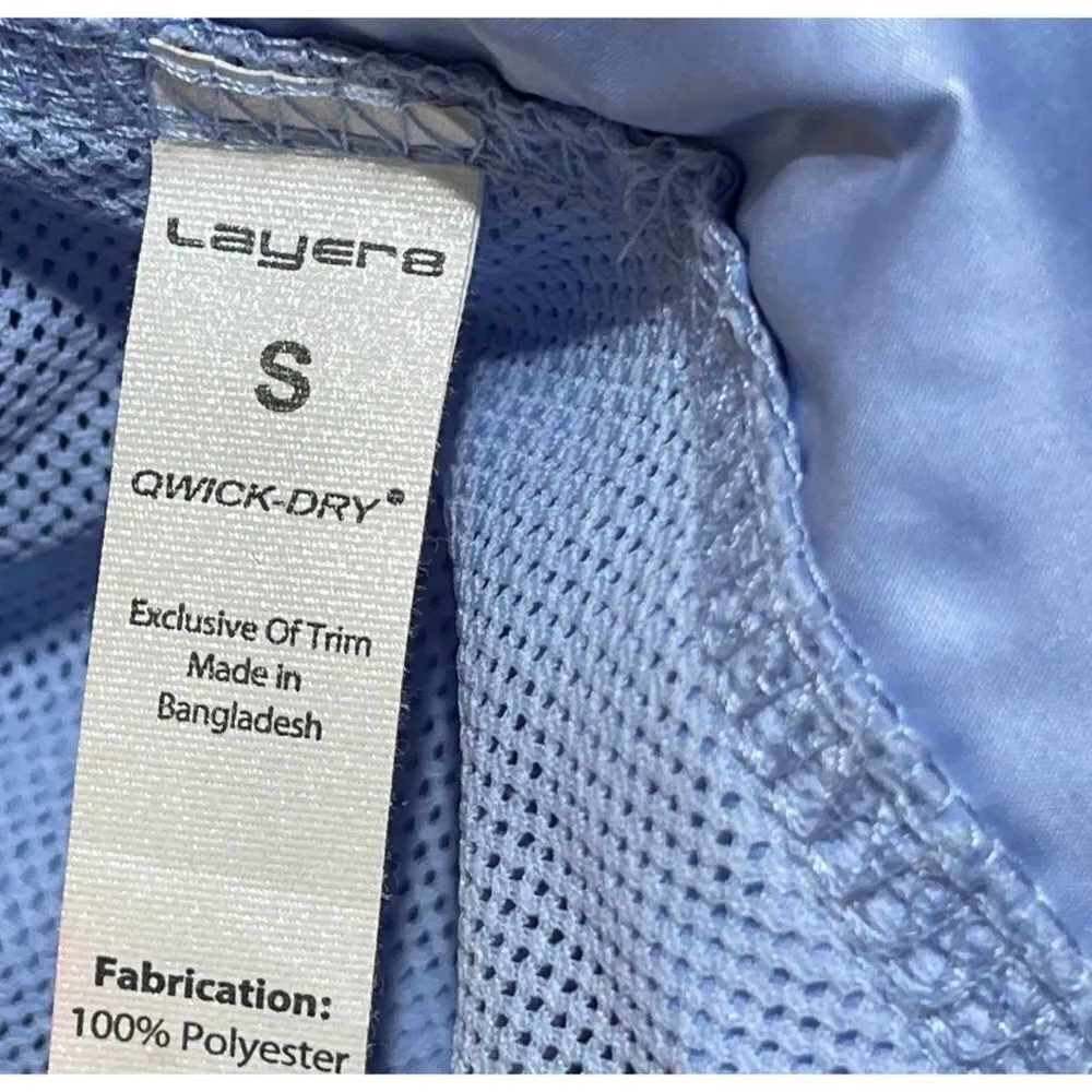 Layer 8 Women's Studio Shine Windbreaker Jacket Ice Blue Athletic Lightweight S - Image 4