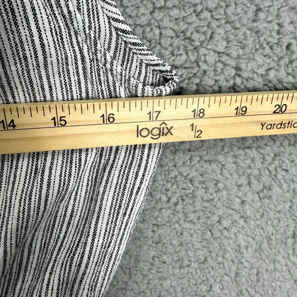 Old Navy Romper Womens‎ Small Blue Striped Halter Pockets Linen Blend Beach Boho - Image 4