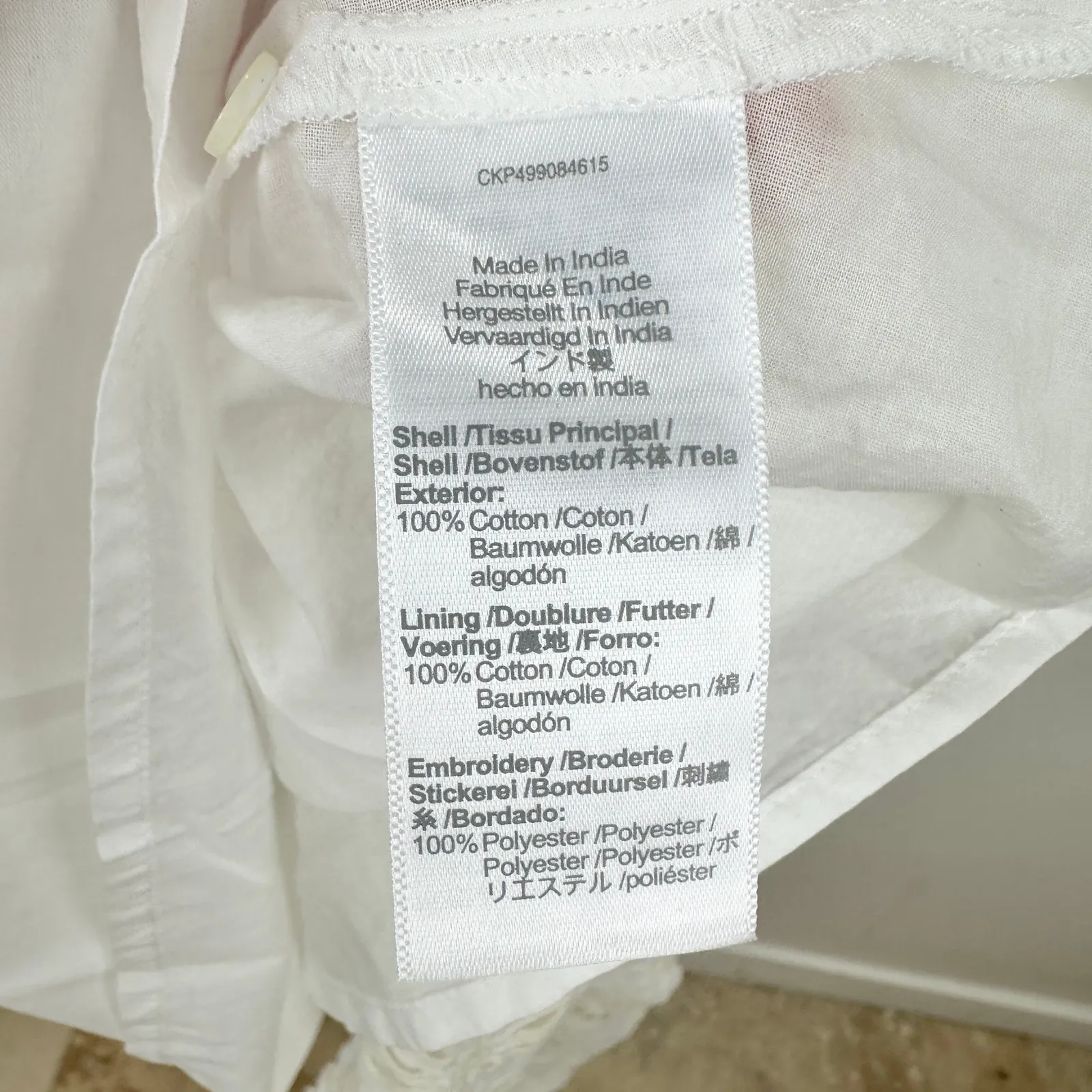 Madewell Embroidered Drop Waist Maxi Dress Floral Eyelet Relaxed Cream XS NWT - Image 10