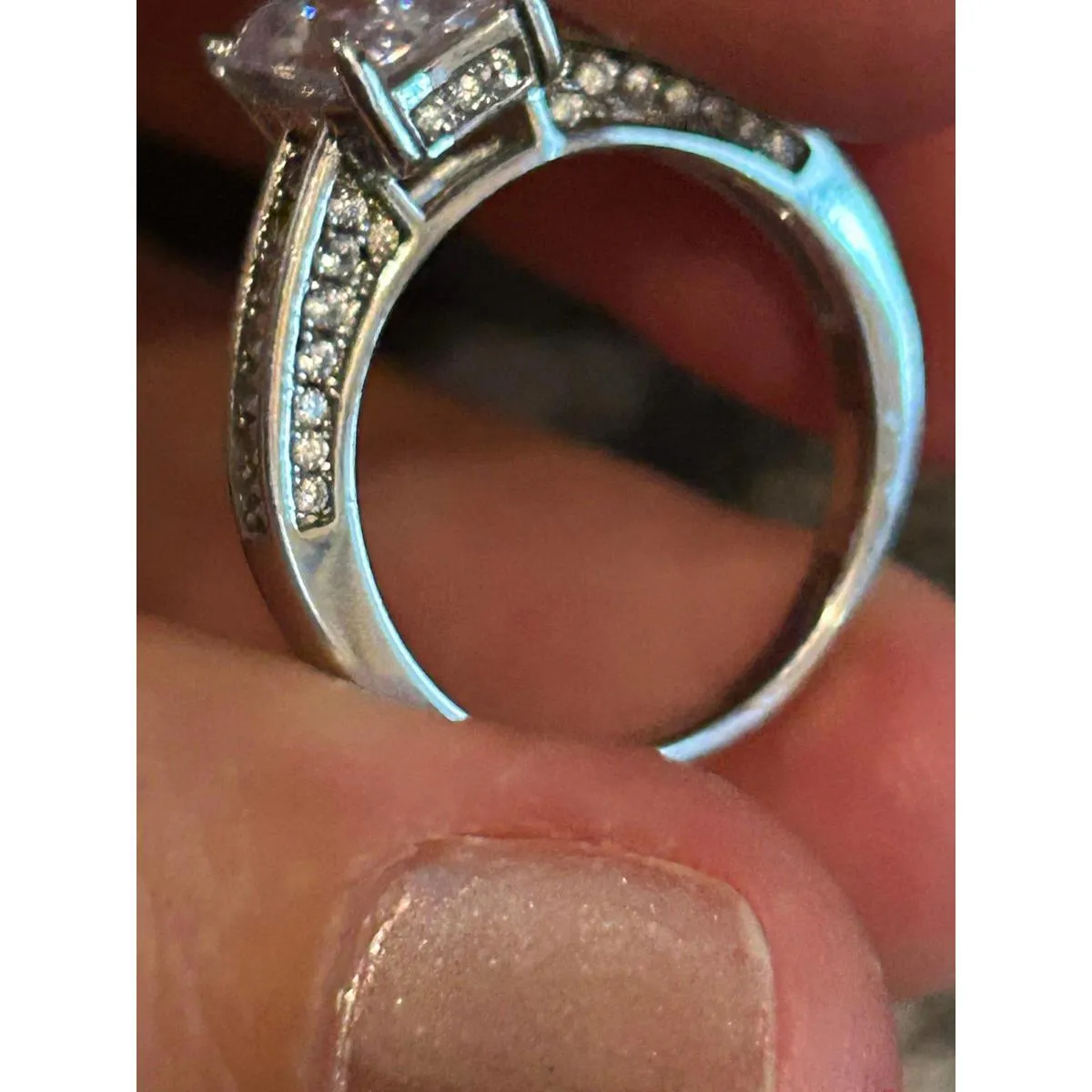 925 sterling silver scrap size 6 z218 missing stone Gray - Image 6