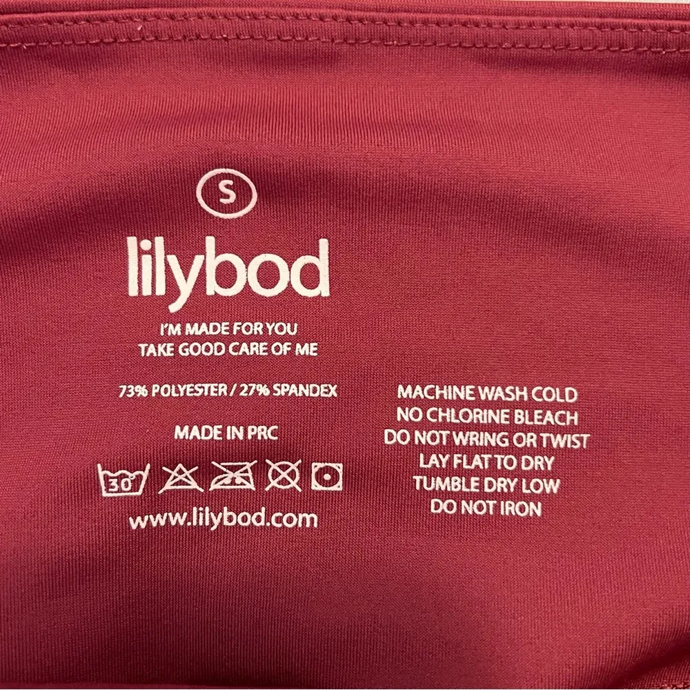 Lilybod Revolve Leggings Dark Red Crimson S - Image 11