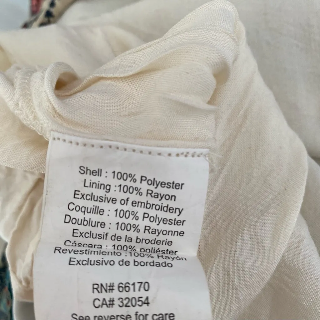 Anthropologie Far Fields Beaded Midi Dress Bhanuni by Jyoti size 2 Cream - Image 11