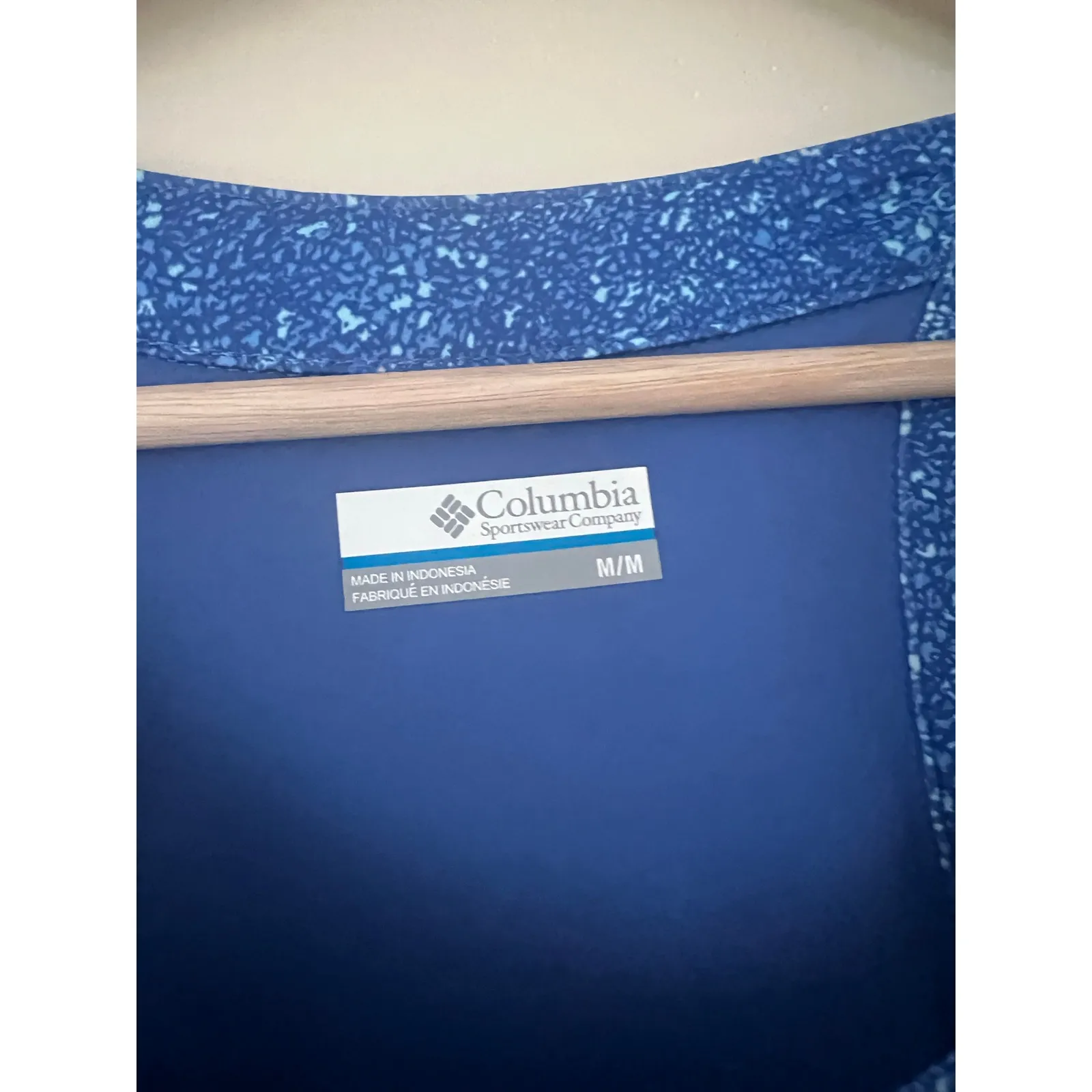 Columbia Blue Speckled Women's Dress Summer A-Line Medium Tank - Image 2