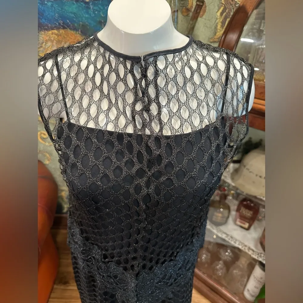 LEE Jordan Vintage Black Cocktail Dress with Bolero Size XS - Image 4