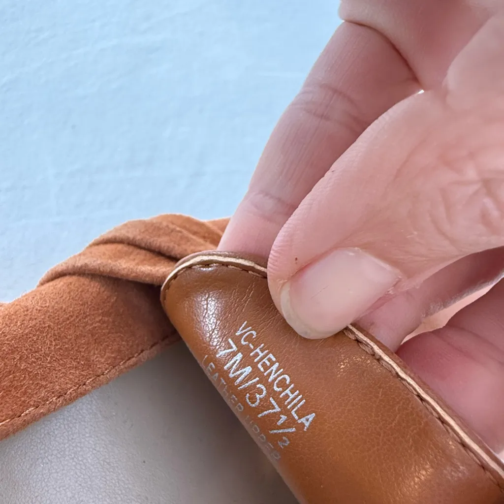 Vince Camuto Henchila Suede Loafer in Warm Caramel Size 7 - Image 10