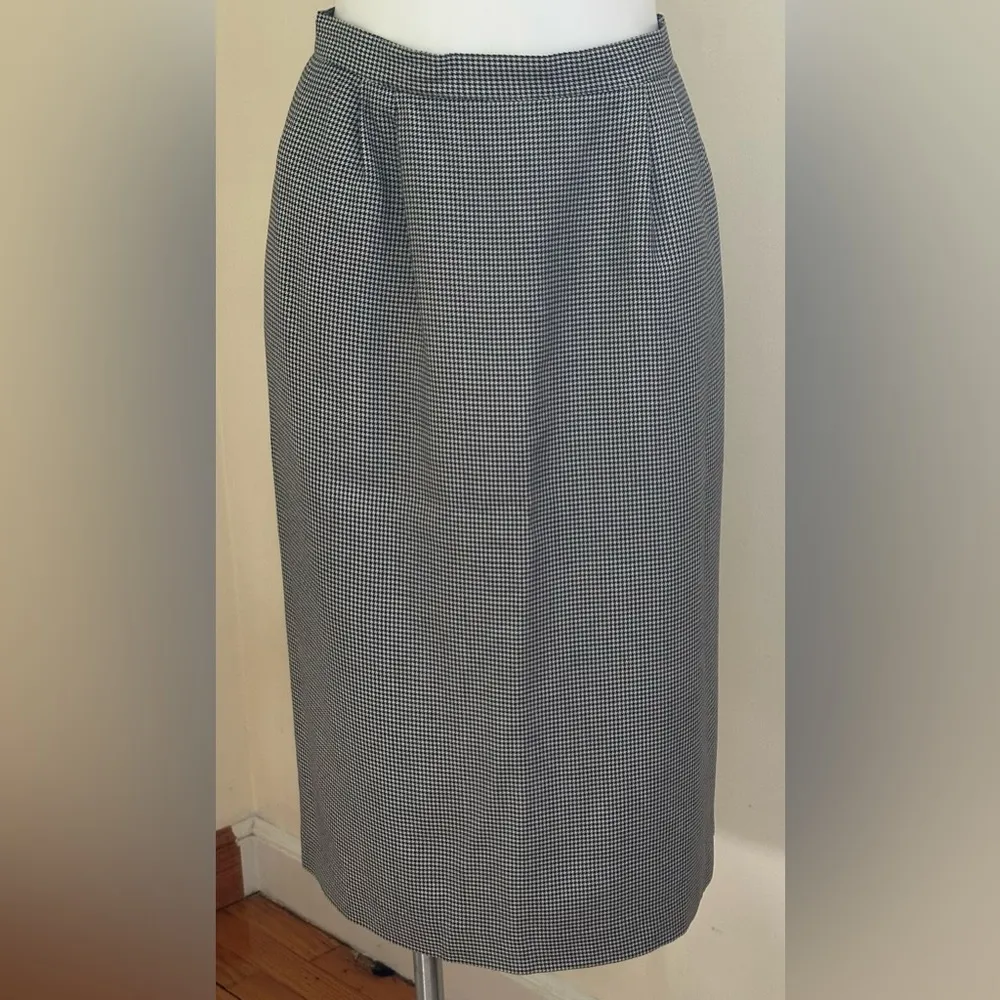 Atrium Collection Vintage White & Black Houndstooth Skirt Blazer Set Sz 11/12 - Image 14