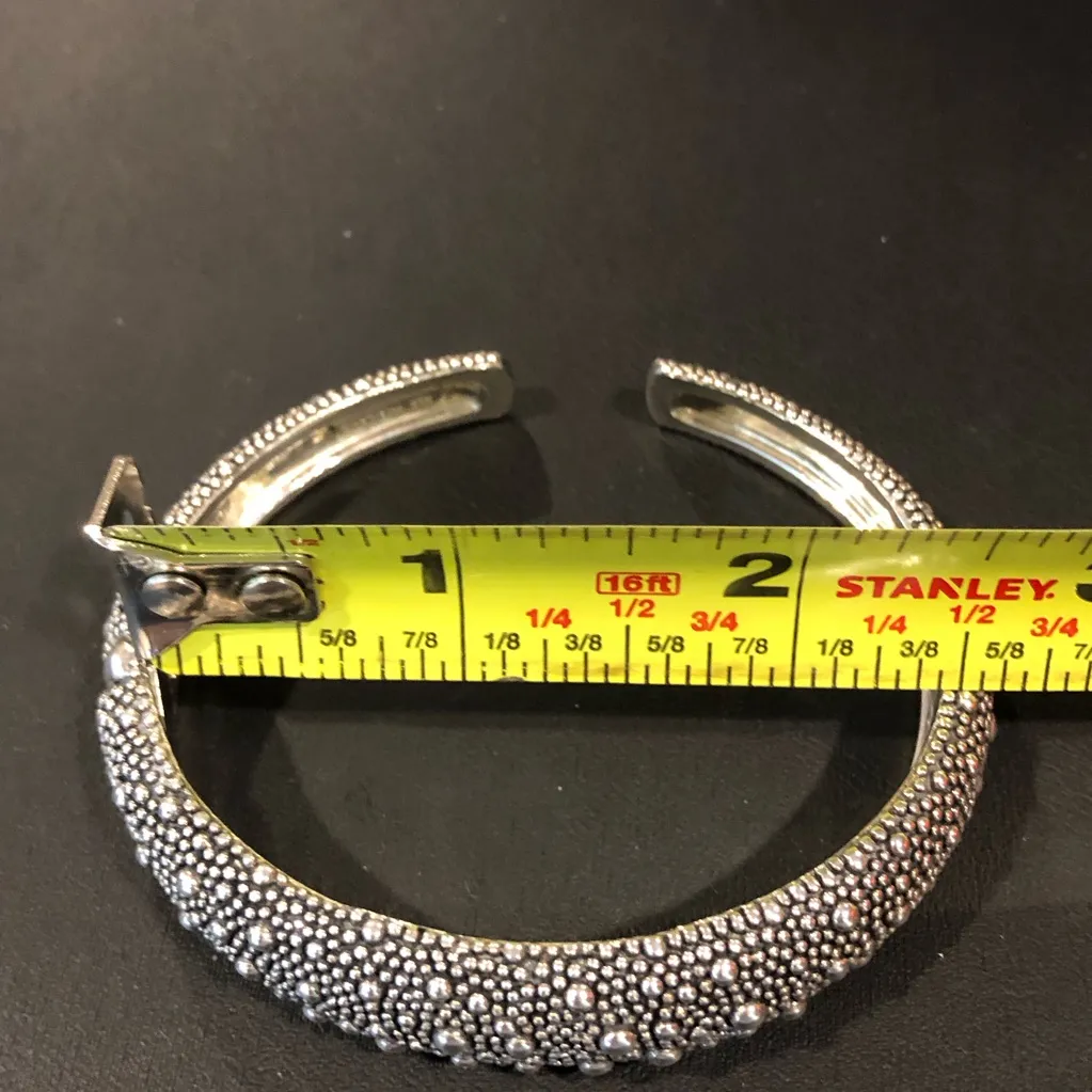 MICHAEL DAWKINS Starry Night Caviar Beaded Sterling Silver Cuff Bracelet - Image 16