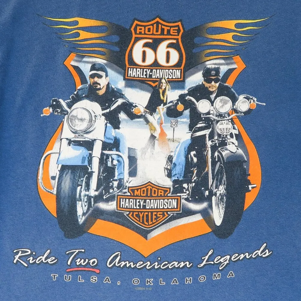 Vintage Y2K 2004 Harley Davidson Route 66 Shirt - Image 7