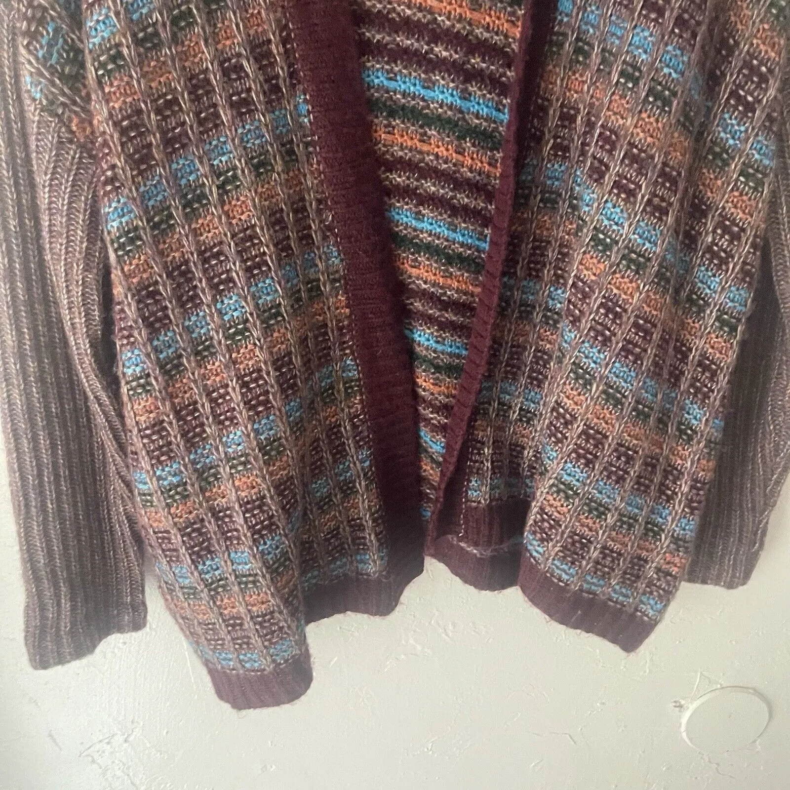 Soft Surroundings M Multicolored Colorful Soft‎ Knit Striped Cardigan Sweater - Image 3