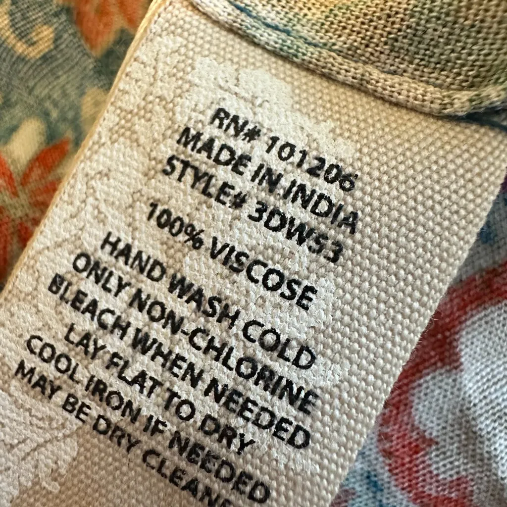 Soft Surroundings Kara Midi Dress Fiery Teal Print T-Shirt Flowy Petite Medium - Image 11