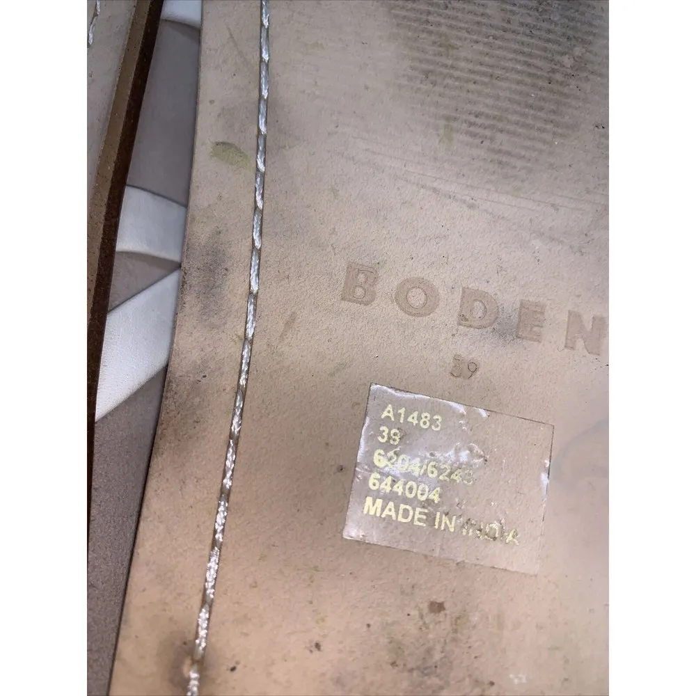 Womens Size 39 (US 8) Boden Multi strap Sandals EUC White - Image 6