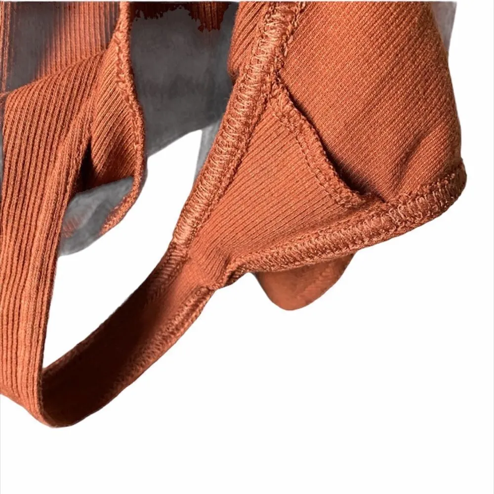 ✨ BP Rust Sequoia V Neck Ribbed Thong Bodysuit ✨ - Image 7