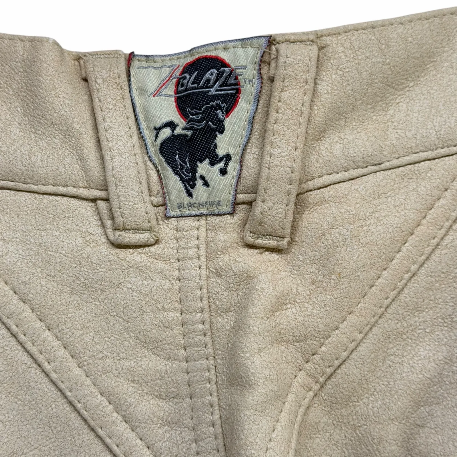 Vintage Blaze Riding Pants 7/27 Khaki High Waist Barrel Rodeo Equestrian Western Tan - Image 11