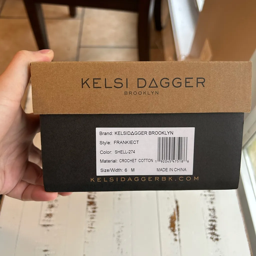 Kelsi Dagger Brooklyn Frankie Ballet crochet Flat in cream - Image 6