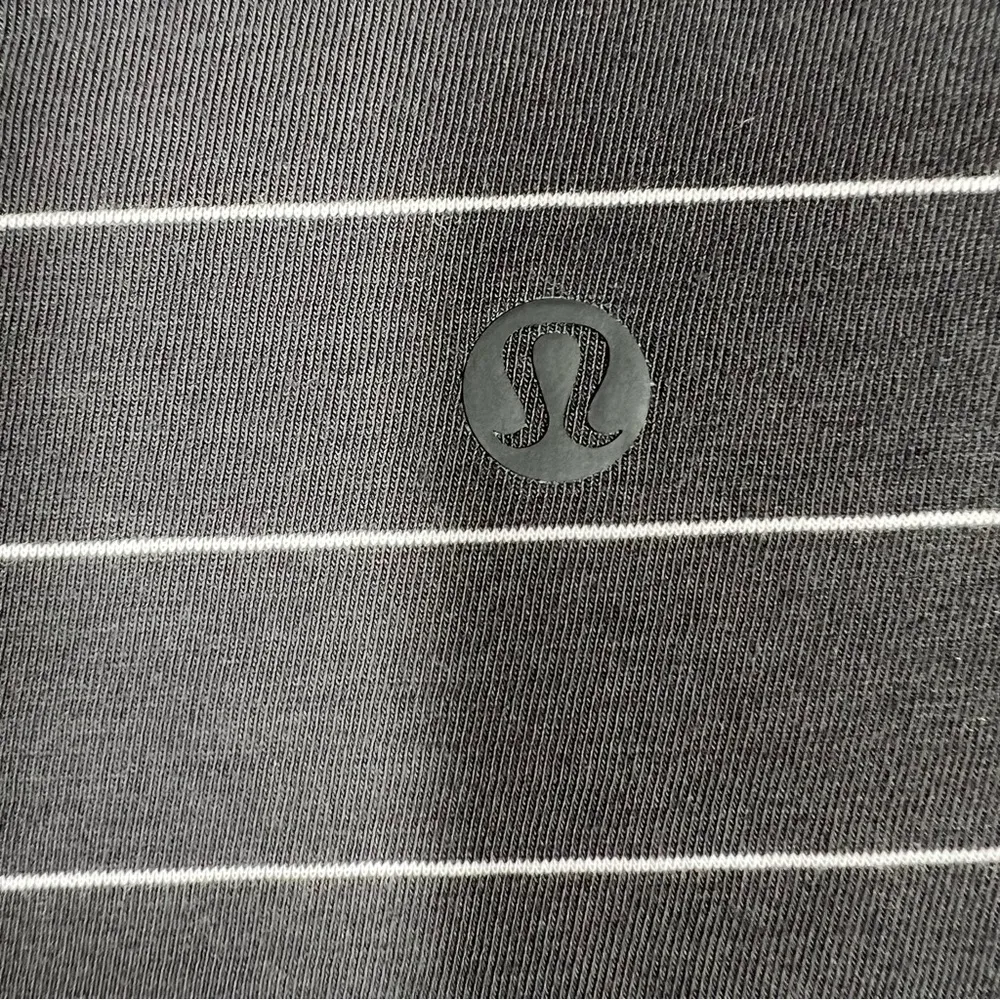 Lululemon Dark Grey White‎ Striped Long Sleeve Top - Image 3