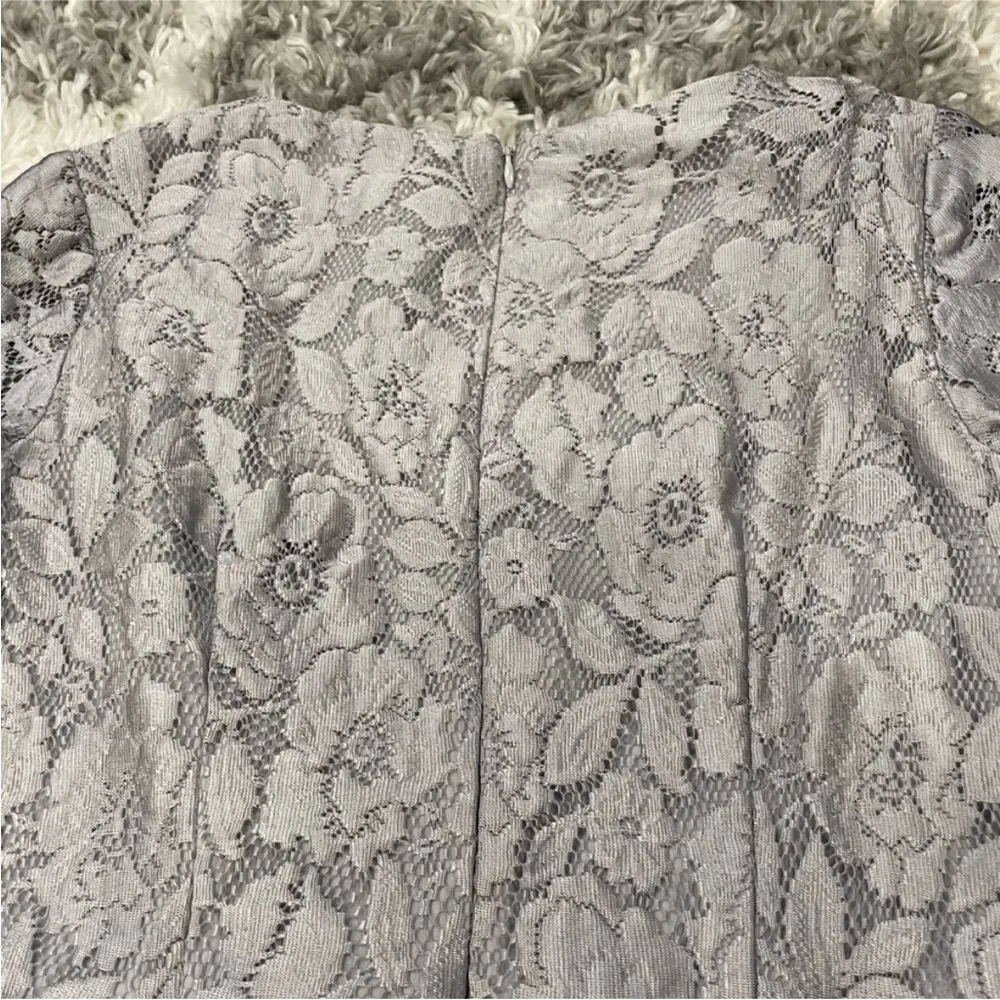 Adrianna Papell Long Sleeve Faux Wrap Gown - Image 7