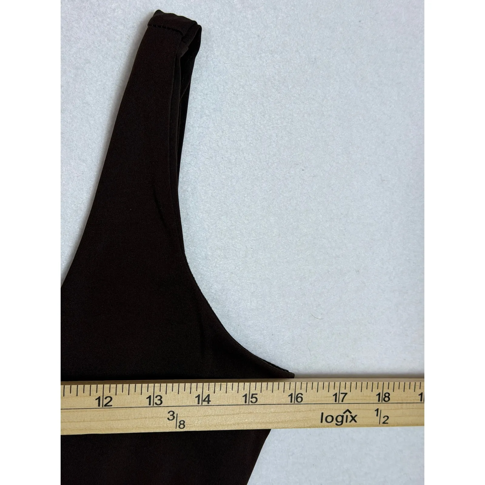 YoungLA Brown Scoop Neck Sports Bra Lounge Crop Top Women's Large - Image 3