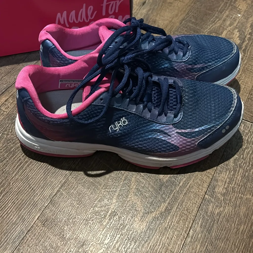 Ryka  Womens Devotion Plus 2 Walking Shoe Size 9 M Pink and Blue‎ - Image 3
