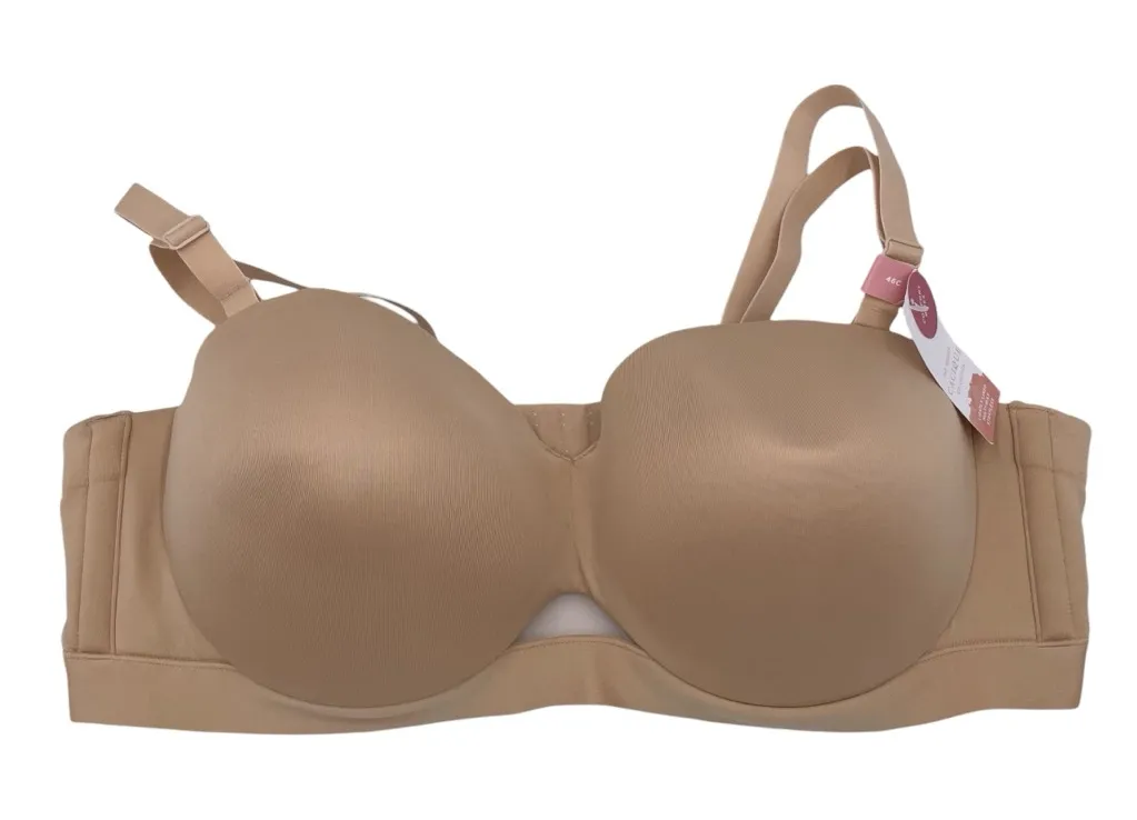 NEW Cacique Comfort Bliss Lightly Lined Multi-Way Strapless Bra Size 46C Tan - Image 1