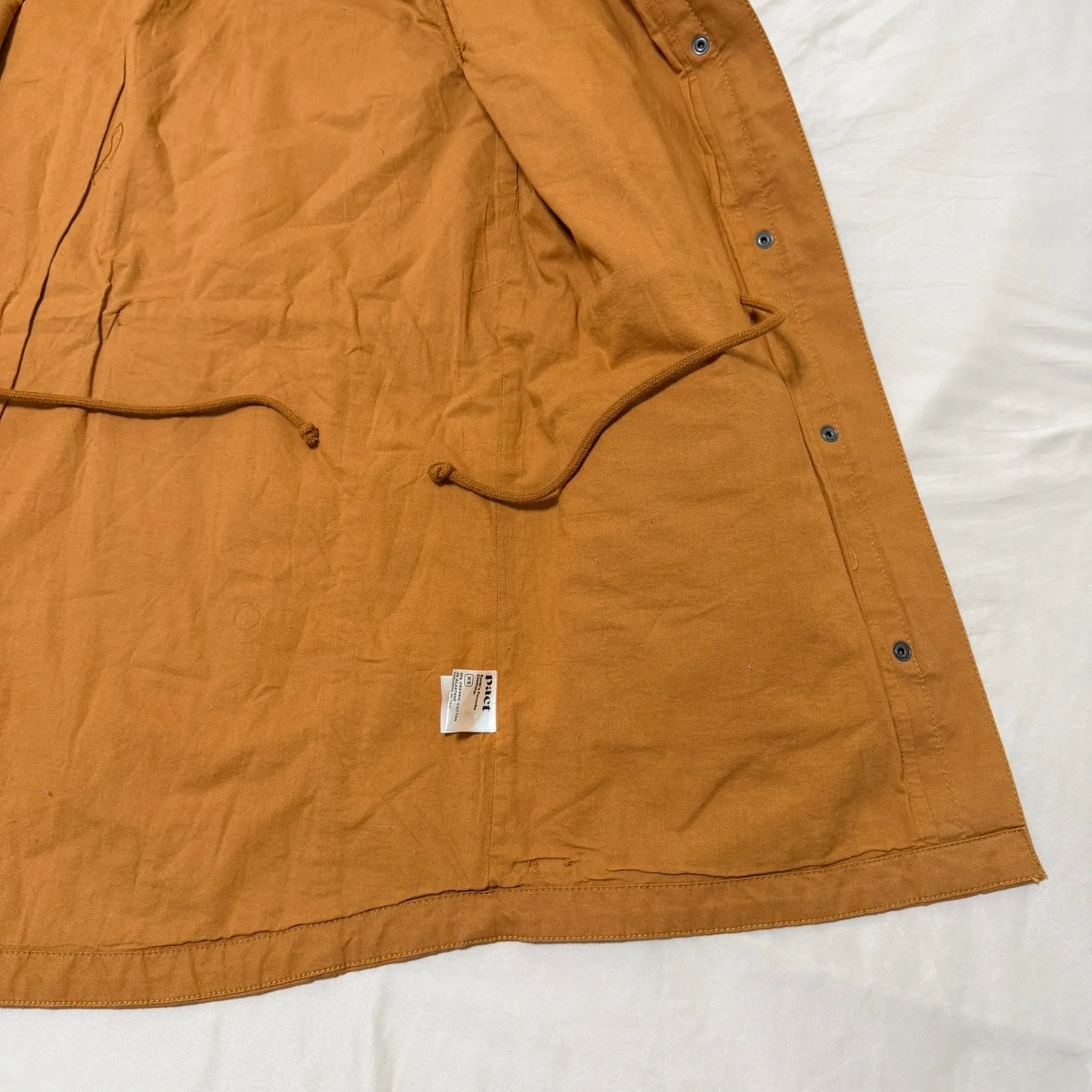 Pact Utility Field Jacket Womens XS Organic Cotton Pockets Cargo Orange Twill - Image 6