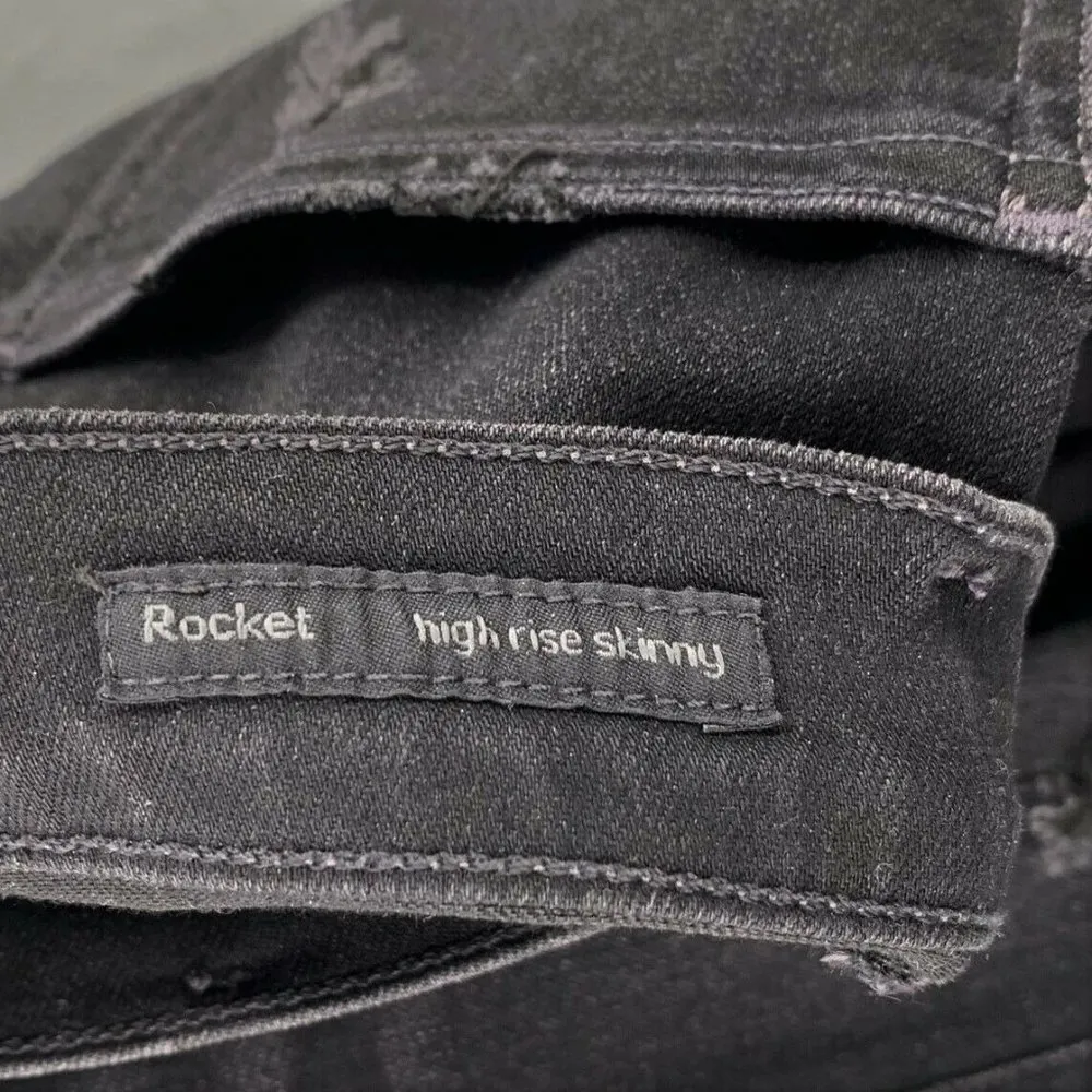 COH Black Rocket High Waist Stud Split Hem Skinny Jeans Size 25 - Image 7